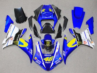 2002-2003 Yamaha YZF 1000 R1 Motorcycle Fairings - Blue White Black Yellow Monster 46 Canada Websites