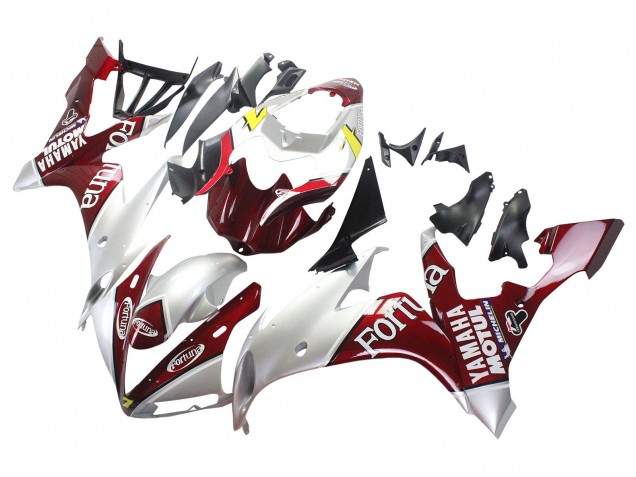 2004-2006 Yamaha YZF 1000 R1 Motorcycle Fairings - Silver Red Fortuna Motul Canada Websites