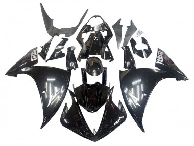 2009-2011 Yamaha YZF 1000 R1 Motorcycle Fairings - Glossy Black White Decal Canada Websites