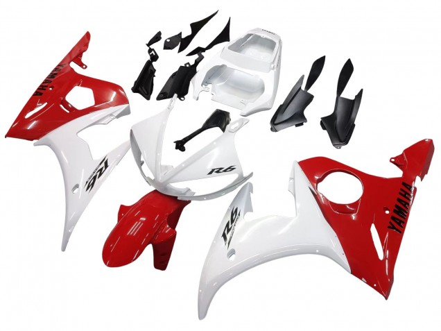 2003-2004 Yamaha YZF R6 Motorcycle Fairings - White Red Canada Websites