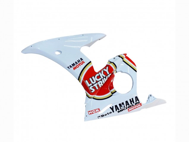 2006-2009 Yamaha YZF R6S Motorcycle Fairings - White Red Lucky Strike Motul Canada Websites