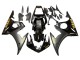 2003-2004 Yamaha YZF R6 Motorcycle Fairings - Glossy Black Matte Black Gold Decals Canada Websites