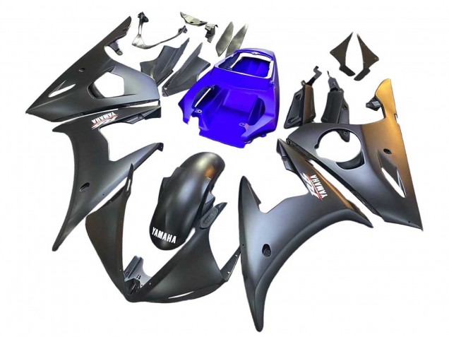2006-2009 Yamaha YZF R6S Motorcycle Fairings - Blue Matte Black Canada Websites