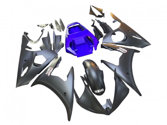 2006-2009 Yamaha YZF R6S Motorcycle Fairings - Blue Matte Black Canada Websites