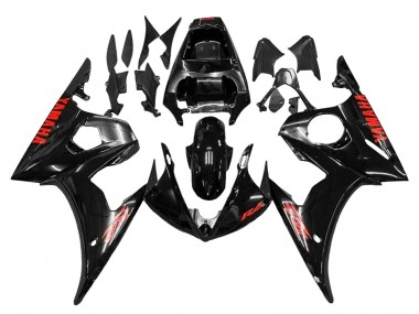 2003-2004 Yamaha YZF R6 Motorcycle Fairings - Glossy Black Red Canada Websites