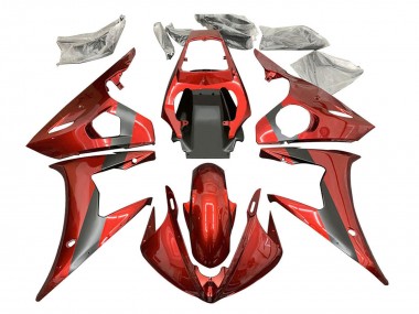 2003-2004 Yamaha YZF R6 Motorcycle Fairing - Red Matte Black Canada Websites