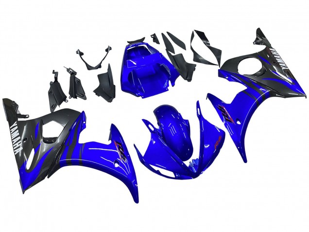 2005 Yamaha YZF 600 R6 Motorcycle Fairings - Glossy Blue Black Canada Websites
