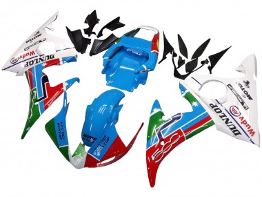 2005 Yamaha YZF 600 R6 Motorcycle Fairings - Light Blue White Green Red Kastinee Dunlop Motul Canada Websites
