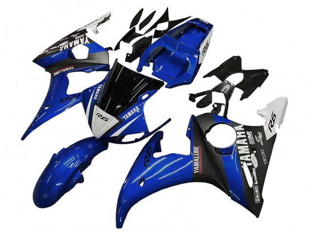 2005 Yamaha YZF 600 R6 Motorcycle Fairings - Blue White Black Yamalube Canada Websites