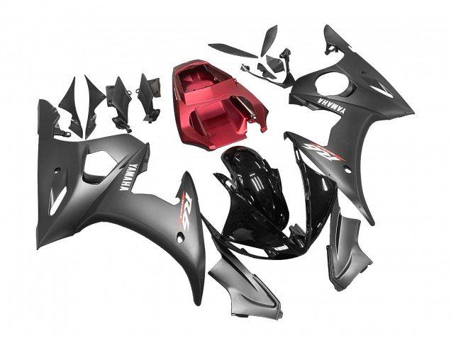 2005 Yamaha YZF 600 R6 Motorcycle Fairings - Matte Black Glossy Black Grey Red Canada Websites