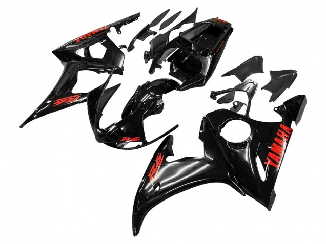 2005 Yamaha YZF 600 R6 Motorcycle Fairings - Black Red Canada Websites