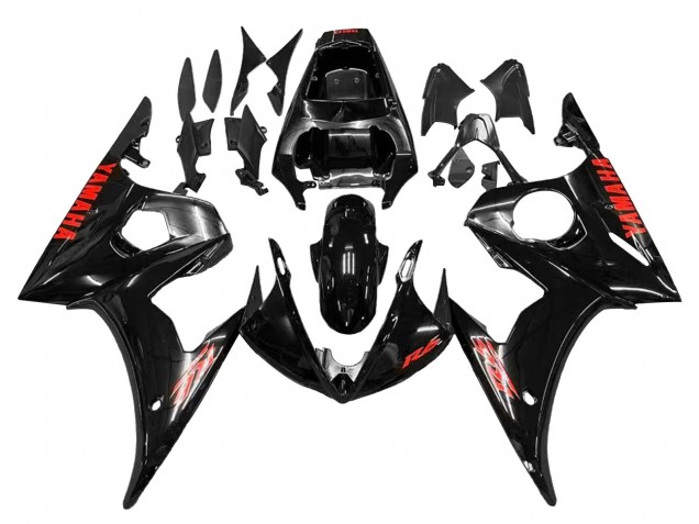 2005 Yamaha YZF 600 R6 Motorcycle Fairings - Black Red Canada Websites