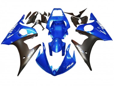 2005 Yamaha YZF 600 R6 Motorcycle Fairings - Blue Matte Black Canada Websites