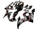 2005 Yamaha YZF 600 R6 Motorcycle Fairings - Glossy Black White Lucky Strike Motul Canada Websites