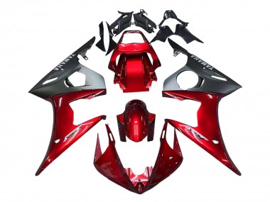 2005 Yamaha YZF 600 R6 Motorcycle Fairing Kits - Red Matte Black Canada Websites