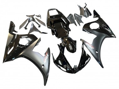 2005 Yamaha YZF 600 R6 Motorcycle Fairings - Glossy Black Matte Black Gold Canada Websites