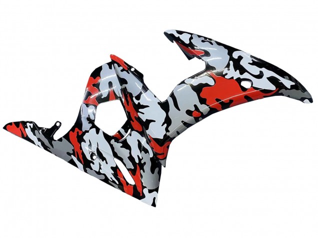 2005 Yamaha YZF 600 R6 Motorcycle Fairings - Black Red Grey Camouflage Canada Websites