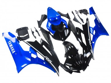 2006-2007 Yamaha YZF 600 R6 Motorcycle Fairings - Blue Glossy Black Canada Websites