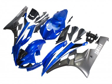 2006-2007 Yamaha YZF 600 R6 Motorcycle Fairings - Blue White Glossy Black Canada Websites