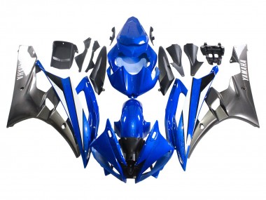 2006-2007 Yamaha YZF 600 R6 Motorcycle Fairings - Blue White Glossy Black Canada Websites