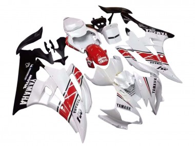 2006-2007 Yamaha YZF 600 R6 Motorcycle Fairings - White Red Black Motul Canada Websites
