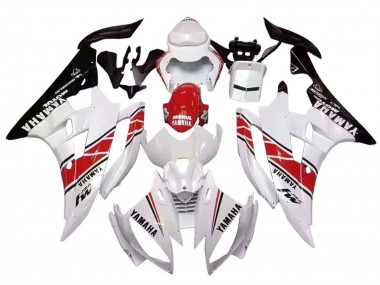 2006-2007 Yamaha YZF 600 R6 Motorcycle Fairings - White Red Black Motul Canada Websites