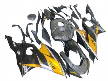 2017-2023 Yamaha YZF 600 R6 Motorcycle Fairings - Gold Black Carbon Fiber Canada Websites