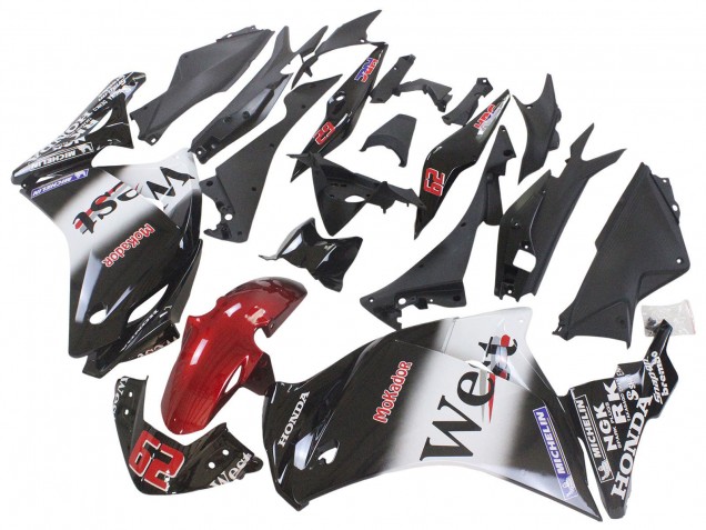 2011-2015 Honda CBR250RR Motorcycle Fairings - Glossy Black White West Red HRC 62 Canada Websites