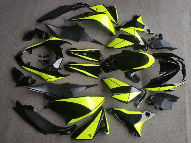 2013-2018 Kawasaki Z800 Motorcycle Fairings - Glossy Black Neon Yellow Canada Websites