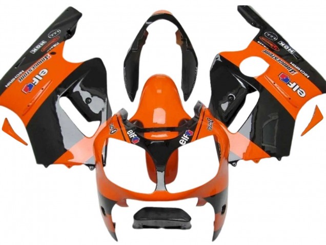 2000-2001 Kawasaki ZX12R Motorcycle Fairings - Orange Black Elf Michelin Canada Websites