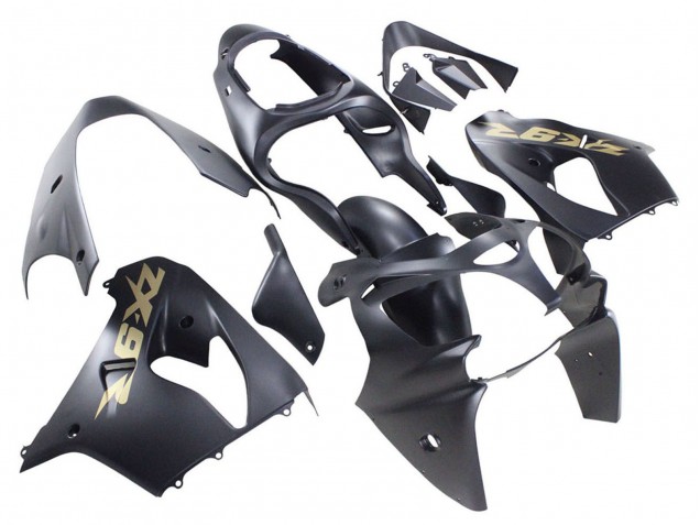 2000-2001 Kawasaki ZX9R Motorcycle Fairings - Matte Black Gold Canada Websites