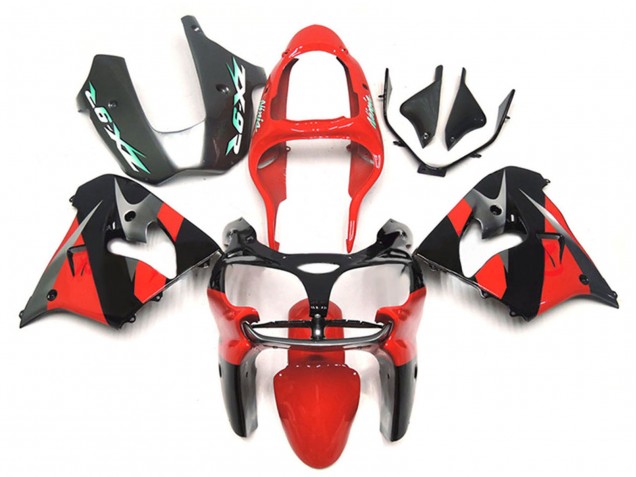 2000-2001 Kawasaki ZX9R Motorcycle Fairings - Red Black Canada Websites