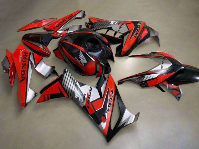 2021-2023 Honda CBR650R Motorcycle Fairings - Red Silver Glossy Black Canada Websites