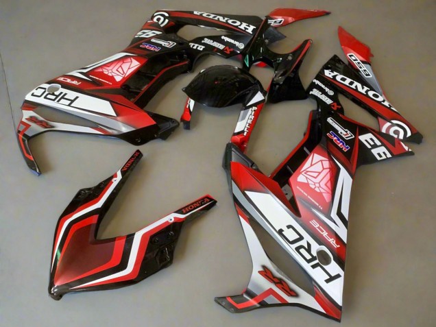 2021-2023 Honda CBR650R Motorcycle Fairings - White Red Glossy Black HRC Canada Websites