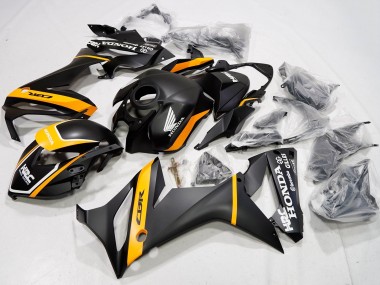 2021-2023 Honda CBR650R Motorcycle Fairings - Matte Black Yellow HRC Canada Websites