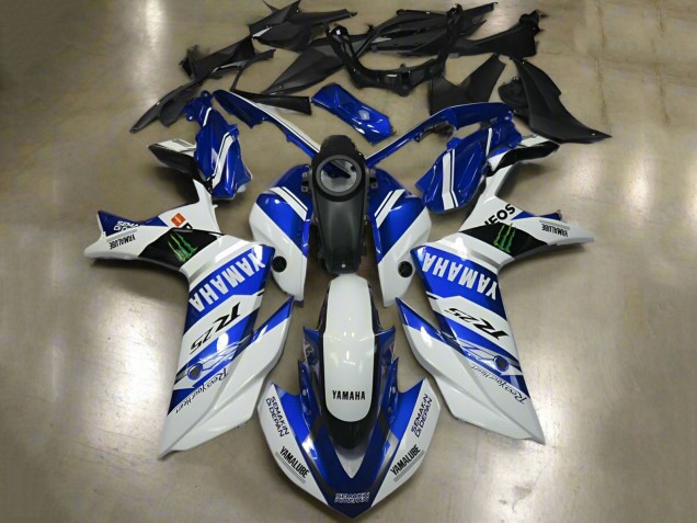 2015-2018 Yamaha YZF R3/R25 Motorcycle Fairings - White Blue Yamalube ENEOS Monster Canada Websites