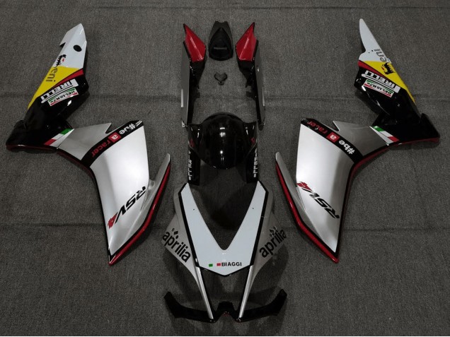 2009-2015 Aprilia RSV4 1000 Bike Fairings - Silver Red Black Yellow Canada Websites