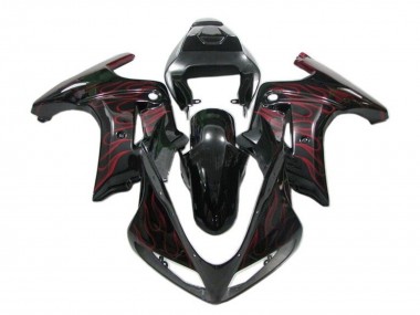 2003-2013 Suzuki SV650 Motorcycle Fairings - Glossy Black Red Flame Canada Websites