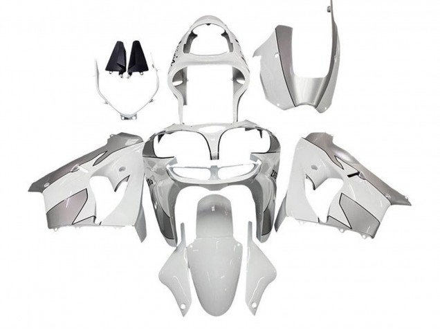 2000-2001 Kawasaki ZX9R Motorcycle Fairings - White Silver Canada Websites