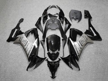 2008-2010 Kawasaki ZX10R Motorcycle Fairings - Glossy Black Grey Bridgestone Motul Canada Websites