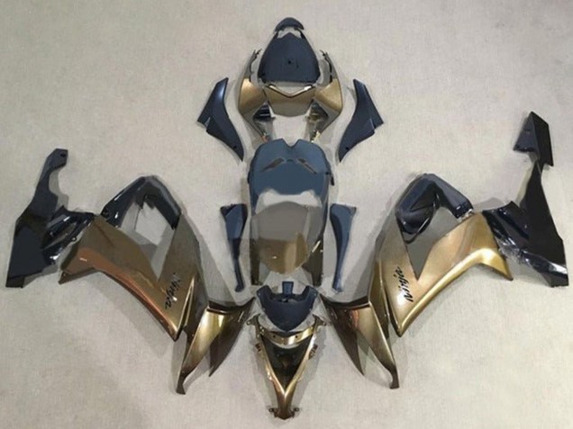 2008-2010 Kawasaki ZX10R Motorcycle Fairings - Dark Gold Black Canada Websites