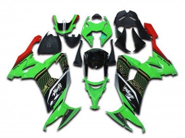 2008-2010 Kawasaki ZX10R Motorcycle Fairings - Green Black Red White Honeycomb Canada Websites