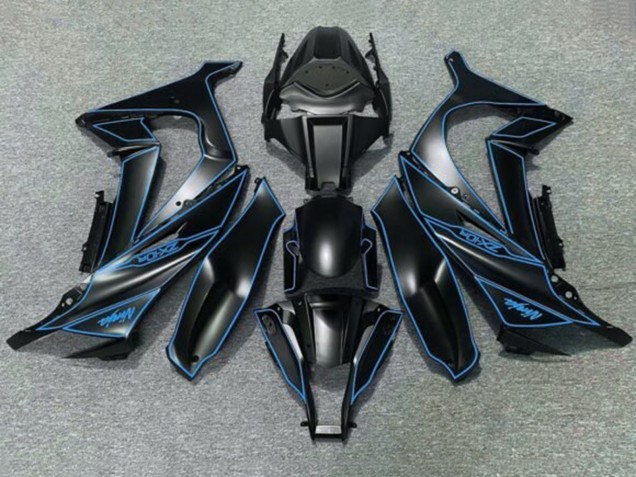 2011-2015 Kawasaki ZX10R Motorcycle Fairings - Matte Black Blue Canada Websites
