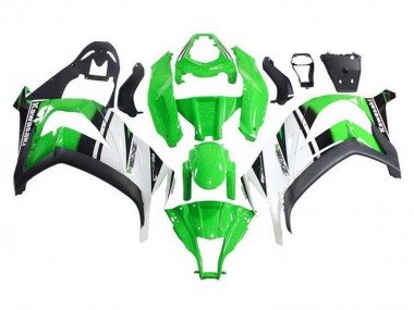 2011-2015 Kawasaki ZX10R Motorcycle Fairings - Green White Black Stripe Canada Websites