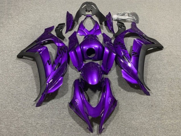 2011-2015 Kawasaki ZX10R Motorcycle Fairings - Purple Matte Black Canada Websites