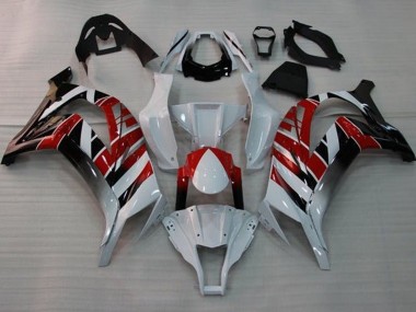 2011-2015 Kawasaki ZX10R Motorcycle Fairings - White Red Black Stripe Canada Websites