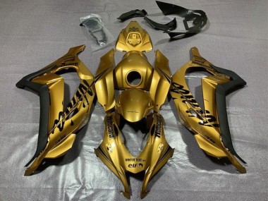 2016-2020 Kawasaki ZX10R Motorcycle Fairings - Gold Black Canada Websites