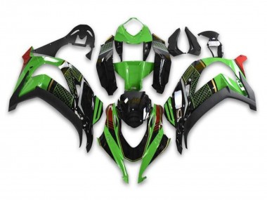 2016-2020 Kawasaki ZX10R Motorcycle Fairings - Green Glossy Black Red Honeycomb Canada Websites