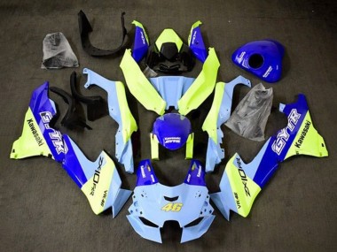 2021-2025 Kawasaki ZX10R Motorcycle Fairings - Blue Yellow GYTR 46 Canada Websites