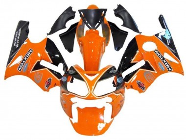 2000-2001 Kawasaki ZX12R Motorcycle Fairings - Orange Black White Maxton Canada Websites